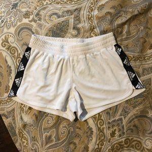 white adidas aeroready shorts